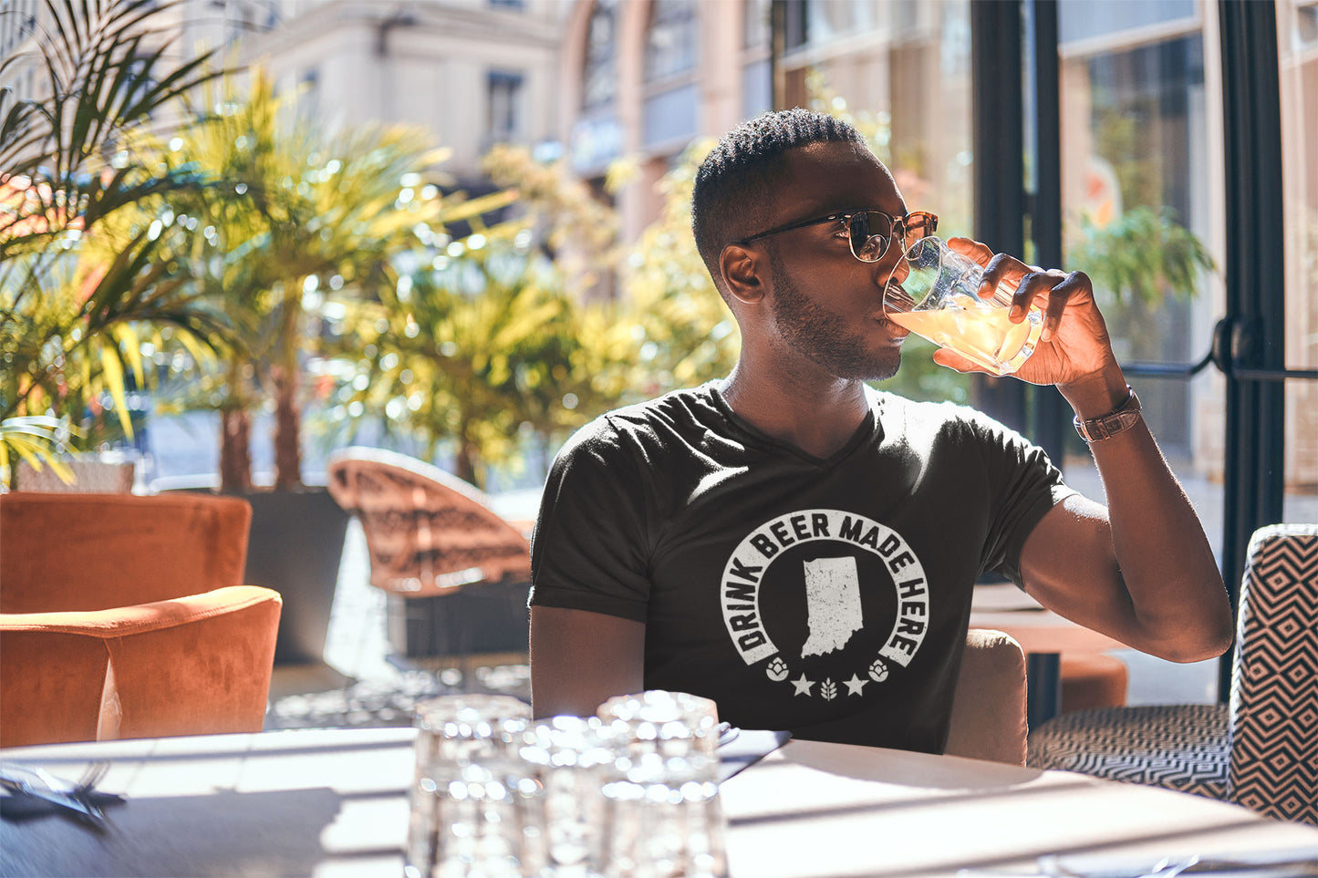 Indiana - Drink Beer Made Here - Unisex T-Shirt